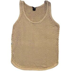 Ann Taylor Sweater Sleeveless Open Knit Scoop Neck XS
